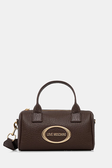 Love Moschino torebka skórzana kolor brązowy JC4338PP0NK1431A