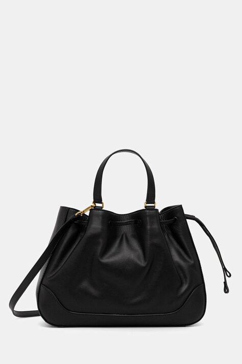 Pollini torebka skórzana kolor czarny PC4428PP0N QG1
