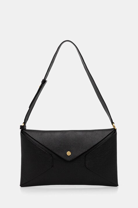 Pollini torebka skórzana kolor czarny PC4413PP0N QC0