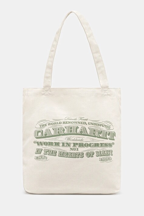 Carhartt WIP torebka bawełniana Canvas Graphic Tote kolor beżowy I033975.3EWXX