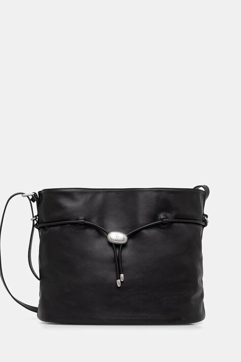 Trussardi poșetă de piele culoarea negru, Z598E005975N