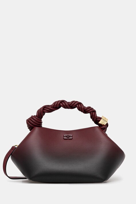 GANNI torebka Bou Bag Small Gradient kolor bordowy A6756