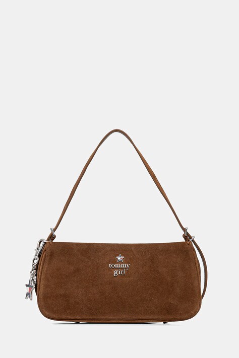 Tommy Jeans torebka skórzana kolor brązowy AW0AW18309