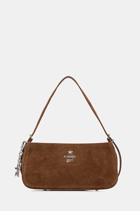Tommy Jeans torebka skórzana kolor brązowy AW0AW18309