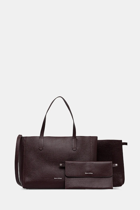 Marc O'Polo torebka skórzana kolor bordowy 5000007742