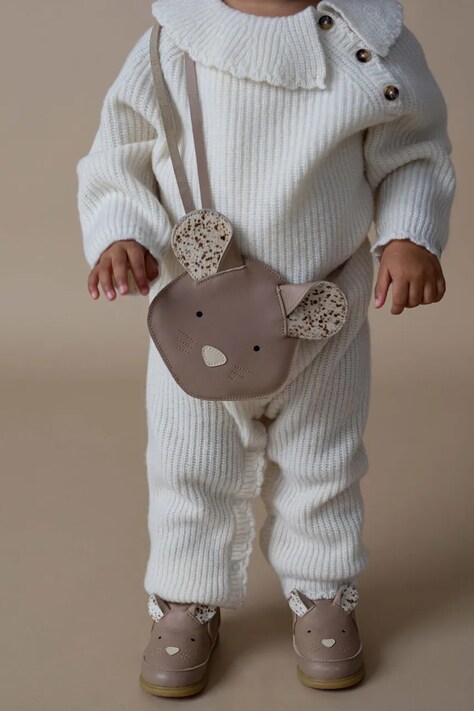 Donsje torebka dziecięca skórzana Britta Exclusive Purse Mouse kolor beżowy 5002037