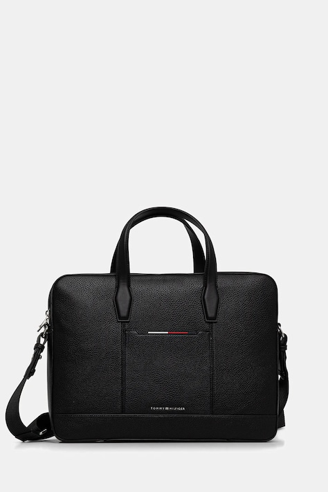 Taška Tommy Hilfiger čierna farba, AM0AM13484