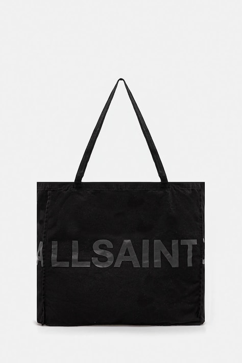 Bavlnená taška AllSaints LARGE čierna farba, M170XC