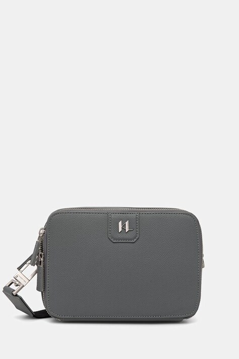 Karl Lagerfeld saszetka męska skórzana K/MONOGRAM zielona A3M30157