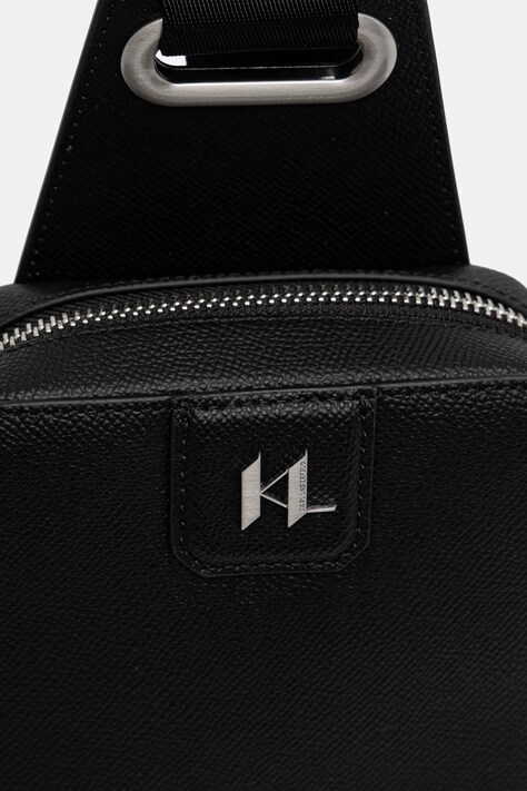 Karl Lagerfeld сумка чоловіча шкіряна K/MONOGRAM — AW25-TOM02N, чорний — фото 4
