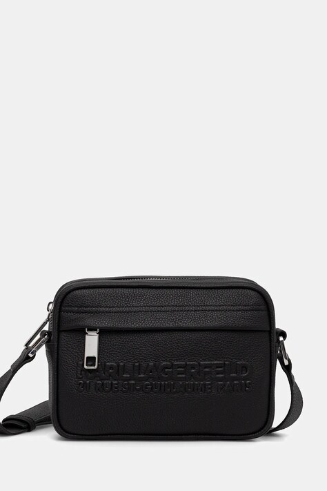 Karl Lagerfeld saszetka skórzana K/RSG męska kolor czarny A3M30176