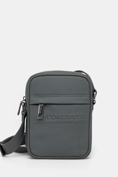 Karl Lagerfeld saszetka skórzana męska kolor szary A3M30177