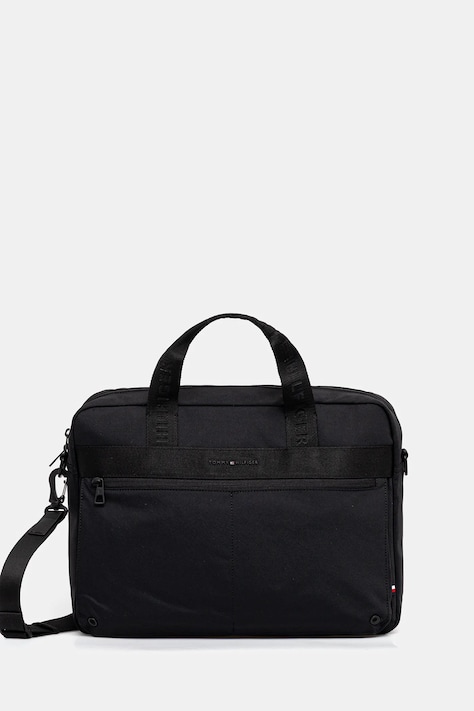Taška na notebook Tommy Hilfiger čierna farba, AM0AM13612