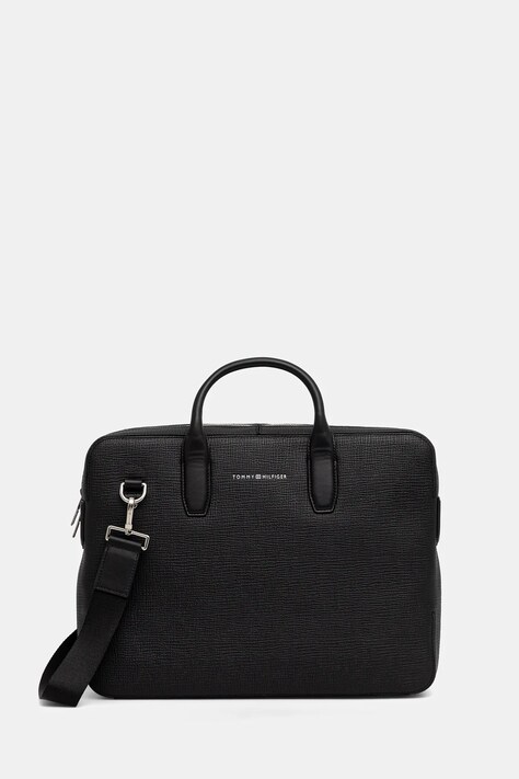 Tommy Hilfiger borsa custodia porta pc in pelle colore nero AM0AM13642