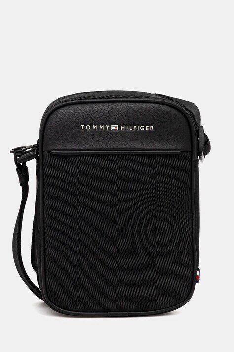 Taštička Tommy Hilfiger černá barva, AM0AM13624