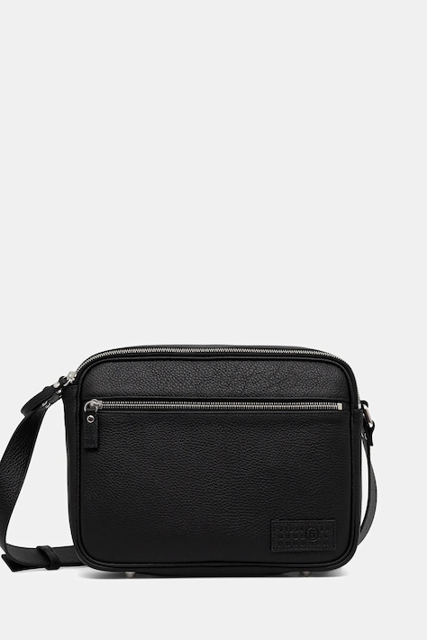 Кожаная сумка MM6 Maison Margiela цвет чёрный SB6ZH0025.P8326.T8013