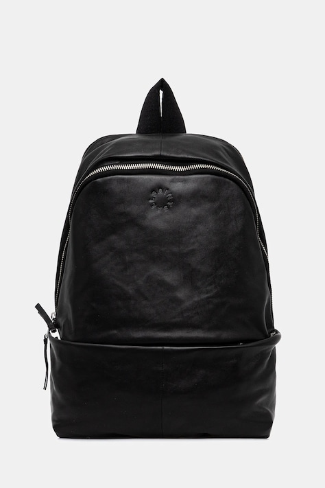 Шкіряний рюкзак AllSaints FINN колір чорний великий однотонний M093XD