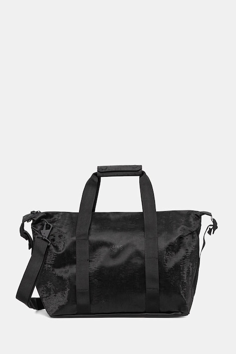 Τσάντα Rains 14220 Hilo Weekend Bag Small χρώμα: μαύρο, 14220