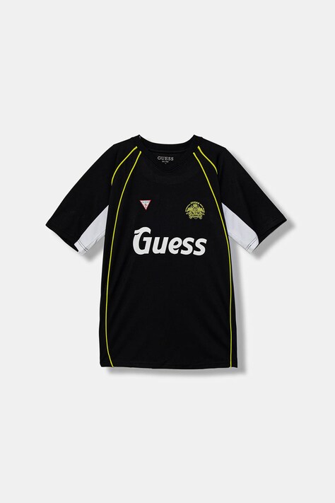Guess t-shirt dziecięcy kolor czarny z nadrukiem L5YI09 KCXI0