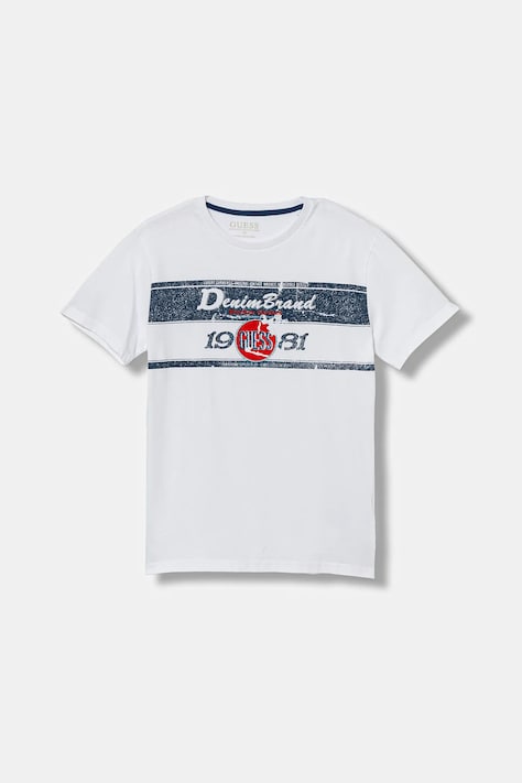 Guess tricou de bumbac pentru copii culoarea alb, cu imprimeu, L5YI22 K8HM4