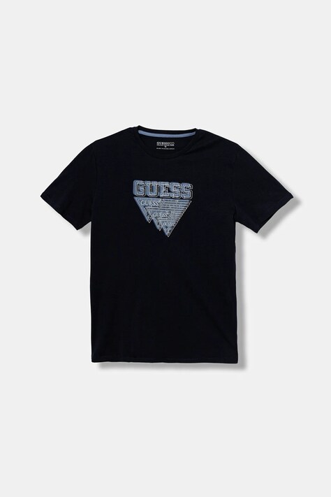 Guess t-shirt bawełniany dziecięcy kolor granatowy z nadrukiem L5YI29 K8HM4