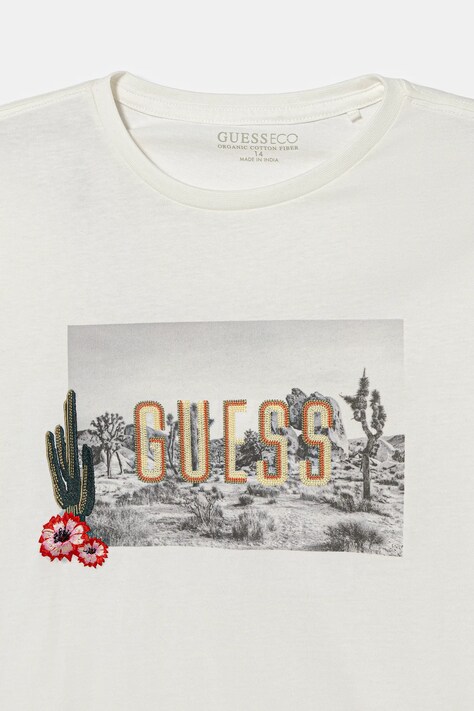 Дитяча бавовняна футболка Guess — фото 3