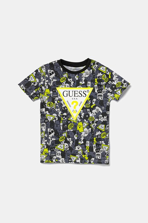 Guess tricou de bumbac pentru copii culoarea verde, cu imprimeu, N5YI04 K8HM4