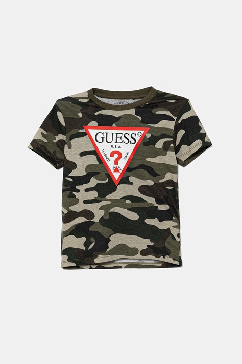 Guess tricou de bumbac pentru copii culoarea verde, cu imprimeu, N5YI04 K8HM4