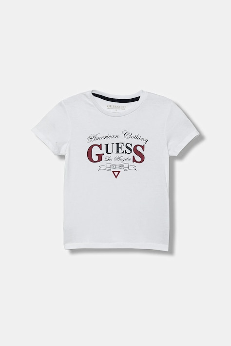 Guess tricou de bumbac pentru copii culoarea alb, cu imprimeu, N5YI20 K8HM4