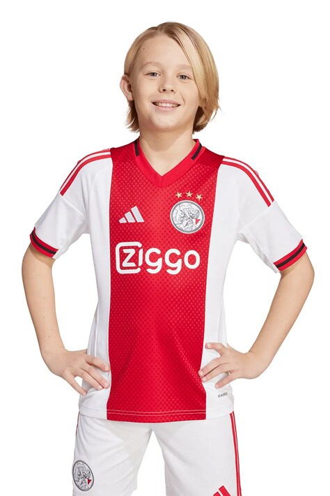 Детска тениска adidas Performance AJAX в червено с десен JI7217