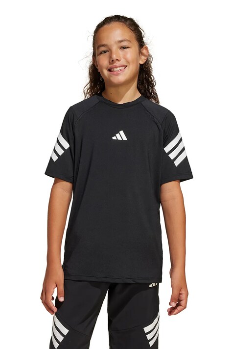 Dětské tričko adidas černá barva, s potiskem, JD0119