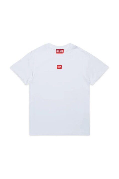 Diesel t-shirt bawełniany dziecięcy TXDIEGO T-SHIRT kolor biały z aplikacją J02501