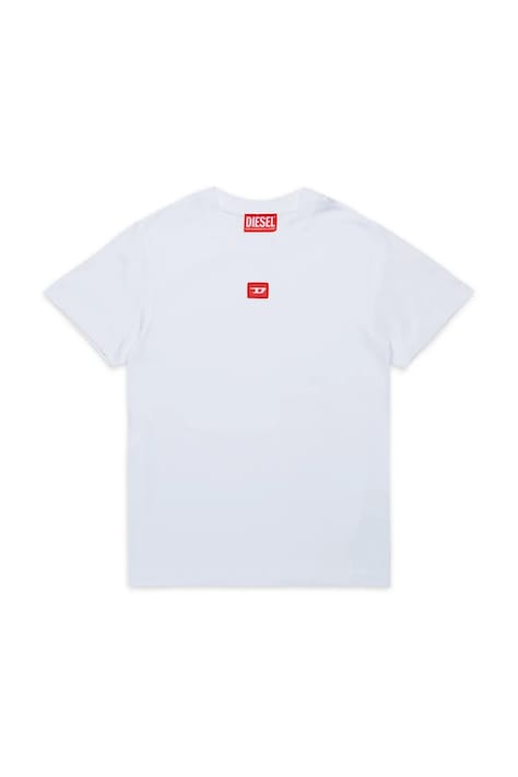Дитяча бавовняна футболка Diesel TXDIEGO T-SHIRT колір білий з аплікацією J02501