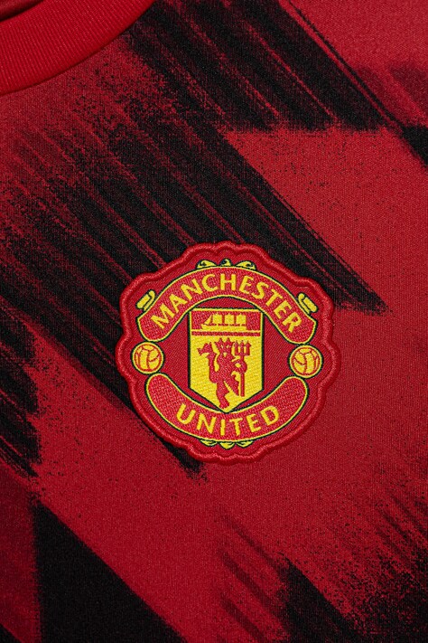 adidas Performance t-shirt dziecięcy Manchester United kolor czerwony wzorzysty JP3235