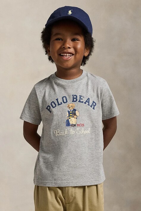Βαμβακερό μπλουζάκι Polo Ralph Lauren χρώμα: γκρι, 322981178001