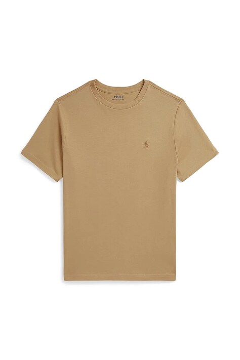 Παιδικό βαμβακερό μπλουζάκι Polo Ralph Lauren χρώμα: μπεζ, 323832904194