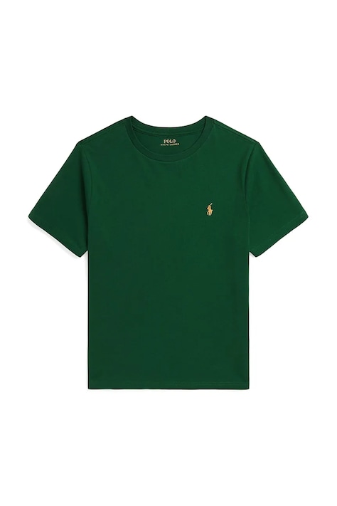 Παιδικό βαμβακερό μπλουζάκι Polo Ralph Lauren χρώμα: πράσινο, 323832904196