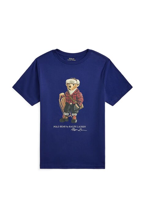 Βαμβακερό μπλουζάκι Polo Ralph Lauren χρώμα: μοβ, 323981260001