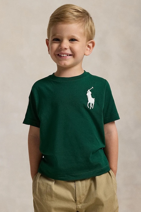 Bavlněné tričko Polo Ralph Lauren zelená barva, 322832907067