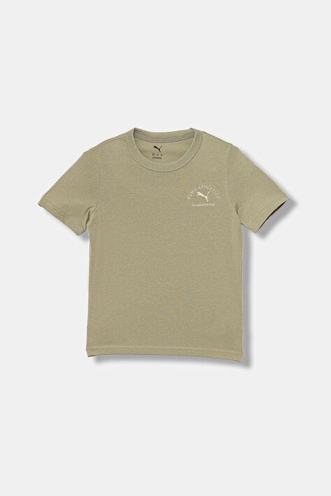 Παιδικό βαμβακερό μπλουζάκι Puma PUMA CLASS Graphic Tee B χρώμα: πράσινο, 688850