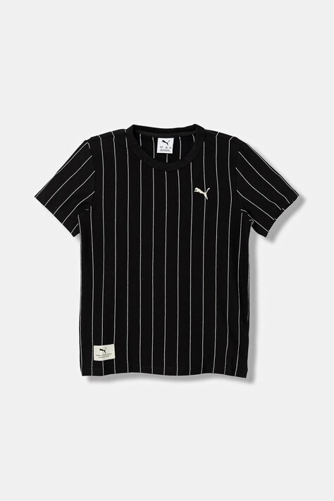 Puma t-shirt bawełniany dziecięcy PUMA CLASS Striped Tee B kolor czarny wzorzysty 688851