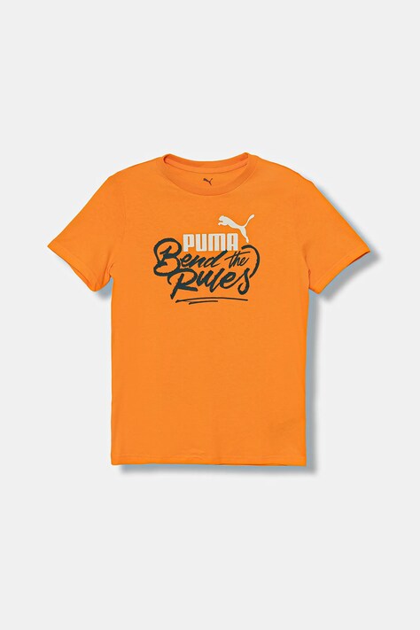 Puma tricou de bumbac pentru copii MID90s Graphic Tee III B culoarea portocaliu, cu imprimeu, 688472