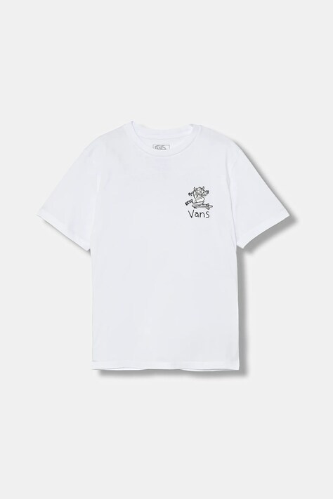 Vans gyerek póló BY BOARD GANG SS fehér, nyomott mintás, VN000RDSWHT1