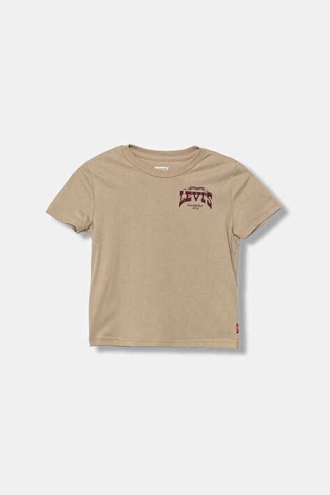 Levi's t-shirt dziecięcy GALLOPING FREE TEE kolor beżowy z nadrukiem 8EN614