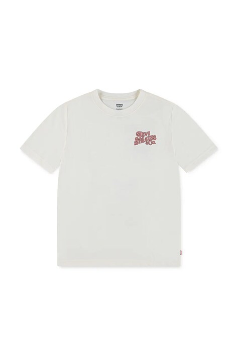 Levi's tricou copii WORN BY COWBOYS TEE culoarea bej, cu imprimeu, 8EN901
