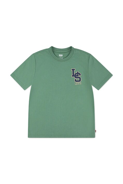 Dječja majica kratkih rukava Levi's STREAMLINE MONOGRAM TEE boja: zelena, s aplikacijom, 8EP035