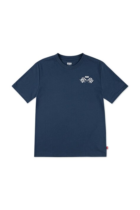 Levi's t-shirt dziecięcy SPEED TRIALS TEE kolor granatowy z nadrukiem 9EP039