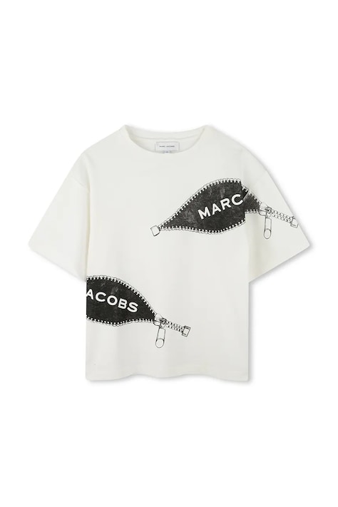 Marc Jacobs tricou de bumbac pentru copii culoarea bej, cu imprimeu, W60637