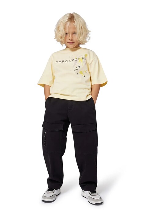 Marc Jacobs tricou de bumbac pentru copii culoarea galben, cu imprimeu, W60641