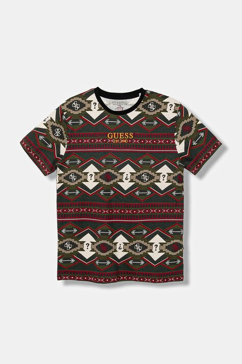 Дитяча бавовняна футболка Guess візерунок L5BI07 I3Z14